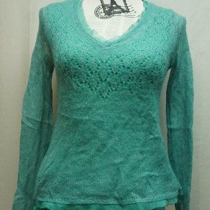 Knitted and Knotted Teal Sweater